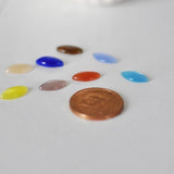 EP Cabochon verre oeil de chat marquise multicolore 12x6mm, x 20, 50 ou 100 (G1458)