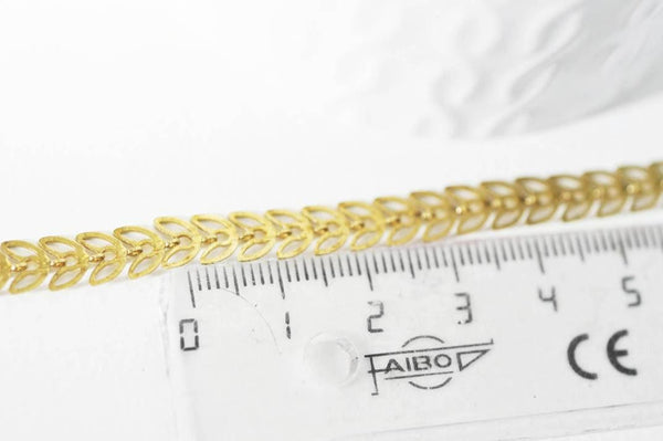 EP Chaine chevron laiton brut, fourniture créative,chaine bijou,chaine fantaisie,sans nickel, grossiste,6mm, x 1Mètre (G1278)