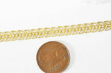 EP Chaine chevron laiton brut, fourniture créative,chaine bijou,chaine fantaisie,sans nickel, grossiste,6mm, x 1Mètre (G1278)