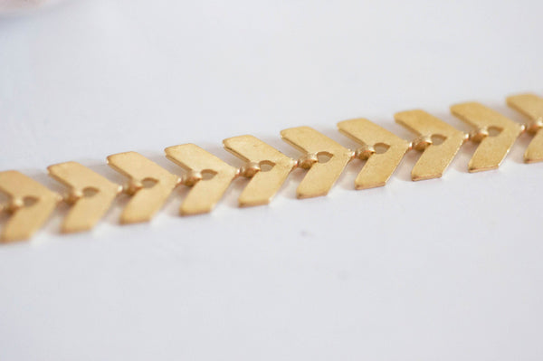EP Chaine chevron laiton doré mat, fourniture créative, chaine bijou, création bijoux,chaine fantaisie,sans nickel, grossiste,7.5mm, 100 cm-G27