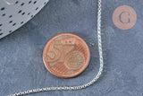 EP Chaine de cheville maille rolo très fine argent 925 massif 22.8cm, x1 G8063