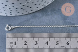 EP Chaine de cheville maille rolo très fine argent 925 massif 22.8cm, x1 G8063