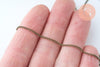 EP Chaine fine bronze maille plate 2x1.5mm, chaine bronze, création bijoux, grossiste chaine,1mm,chaine bronze, BOBINE de 92 metres G6085