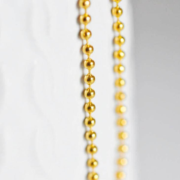 EP Chaine fine dorée boule 1.5mm/40cm, x1 -G1661