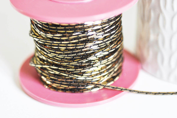 EP-Chaine serpent vieil or laiton brut 1.7mm, 1 metre G5357