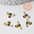 EP-Charm à coller zamac doré abeille émaillée 13.5mm, x 5 (G4752)