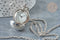 EP Collier Pendentif montre de poche rétro zamac platine 36mm, x1 G7854