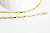 EP Collier acier doré 18k maille rectangle,chaine qualite,création bijoux,chaine complète,acier inoxydable,4x2mm,chaine complète-G1757