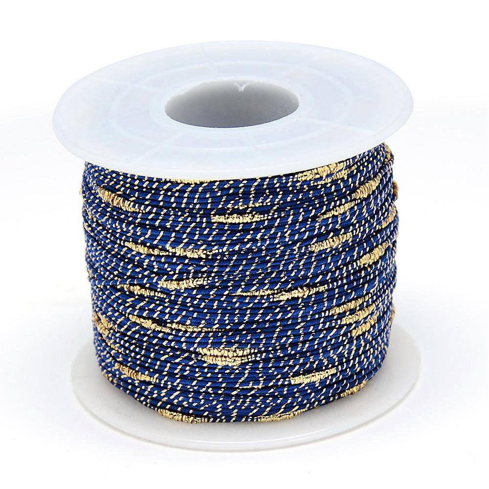 EP Cordon bleu foncé or, fabrication bijoux, création bijoux,ruban mariage, scrapbooking, largeur 1.5mm, longueur 1 mètre-G2161