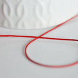 EP Cordon polyester rouge 0.7mm, 5 ou 10 mètres,G3218
