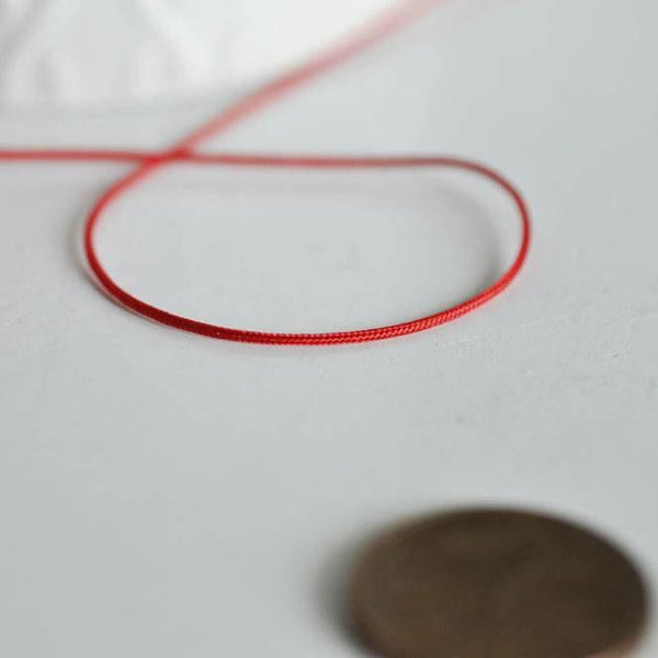 EP Cordon polyester rouge 0.7mm, 5 ou 10 mètres,G3218