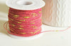 EP Cordon rose foncé or, fabrication bijoux,création bijoux,ruban mariage,fourniture créative, scrapbooking, 1.5mm, longueur 1 mètre-G1170