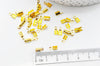 EP Embouts corde métal doré pincer,fournitures créatives,fournitures dorées,création bijoux,finition ruban,finition chaine,x 50, 8mm G4768