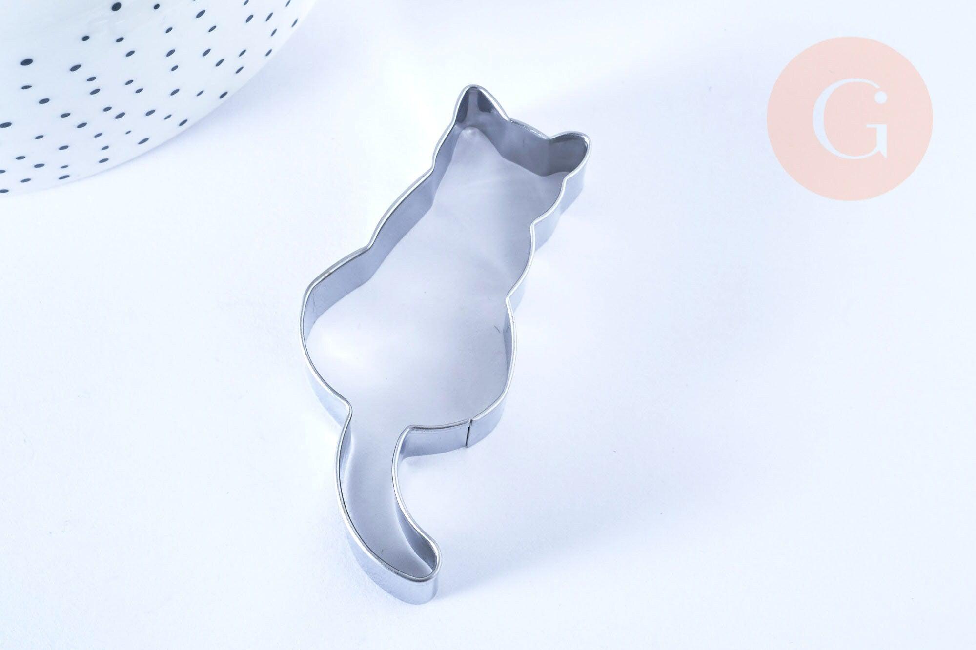 EP Emporte-pièce chat patisserie en acier inoxydable pour cuisine 6.9cm, x1 G5101