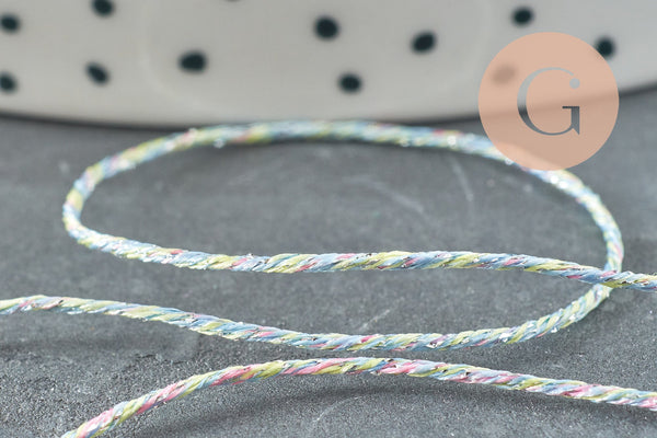 EP-Fil multicolore métallisé 0.8mm, x1 ou x5 ou x10 mètres G8222