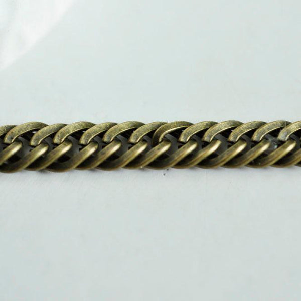 EP Grosse chaine bronze, création de bijoux, Chaine plate bronze, fourniture créative, grosse chaine, chaine bronze,maille 6mm, 1 mètre-G1929