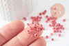 EP-Grosses perles rocaille verre rose mat 4mm, x10g (G3735)