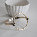EP Manchette jonc minimaliste or rose, fournitures créatives, bracelet or rose, création bijoux, bijou géométrique, 50mm