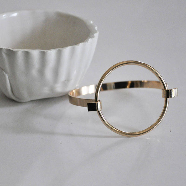 EP Manchette jonc minimaliste or rose, fournitures créatives, bracelet or rose, création bijoux, bijou géométrique, 50mm