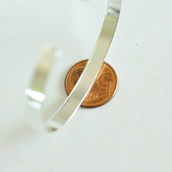 EP Manchette réglable laiton Plaqué argent 925, fournitures créatives, bracelet argent, création bijoux, plaqué argent,argent 925, 6mm