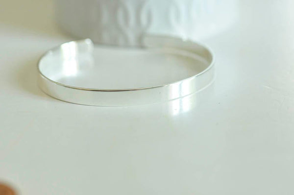 EP Manchette réglable laiton Plaqué argent 925, fournitures créatives, bracelet argent, création bijoux, plaqué argent,argent 925, 6mm