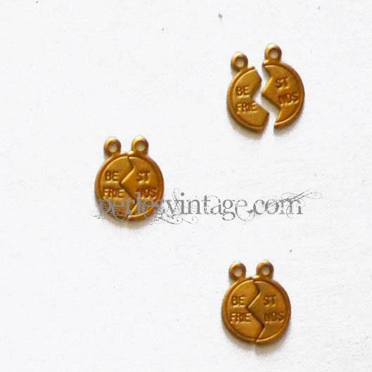 EP Mini Pendentifs Séparable Best Friends en laiton