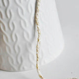 EP NE PAS RENOUVELER Cordon blanc or, fabrication bijoux, création bijoux,ruban mariage,fourniture créative, scrapbooking, largeur 2.5mm, longueur 5 mètres-G1164