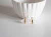 EP OFF Pendentif Pointe support doré double anneau cristal transparent
