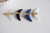 EP Pendentif Croissant lune lapis lazulis quartz rose Opalite agate noire, fournitures créatives, pendentif pierre,pierre naturelle, 43mm