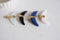 EP Pendentif Croissant lune lapis lazulis quartz rose Opalite agate noire, fournitures créatives, pendentif pierre,pierre naturelle, 43mm