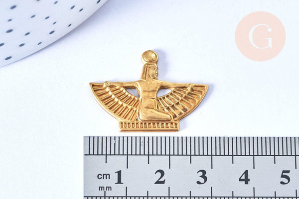 EP-Pendentif Horus égypte laiton brut 30mm non percé, x1 (G6506)