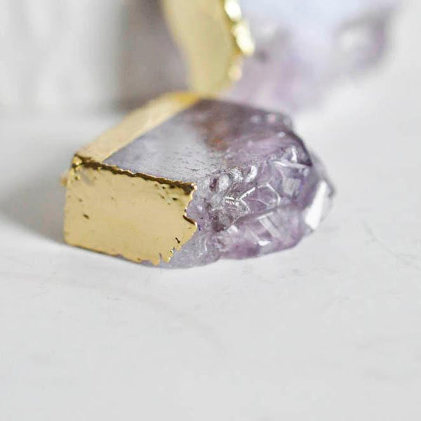 EP-Pendentif améthyste brute naturelle violette 20mm-G0787