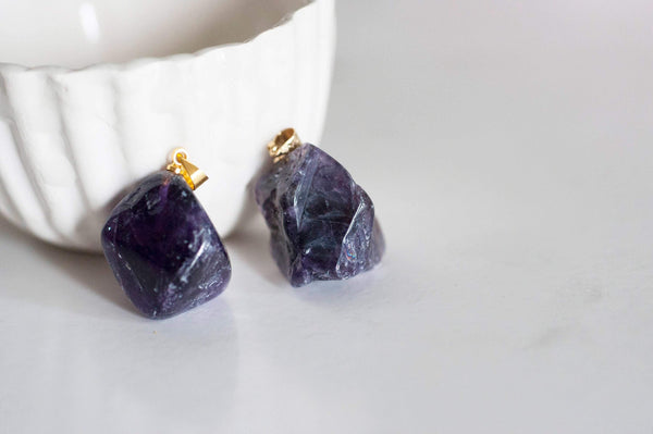 EP Pendentif améthyste naturelle brute 37mm x1 G245