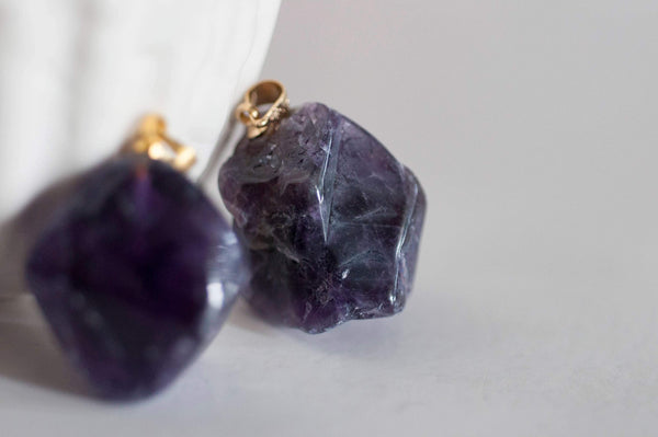 EP Pendentif améthyste naturelle brute 37mm x1 G245