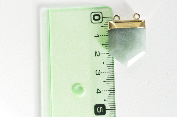 EP Pendentif aventurine hexagone doré,pendentif bijoux pierre,pendentif pierre,aventurine naturelle,pendentif aventurine,28mm,G2983