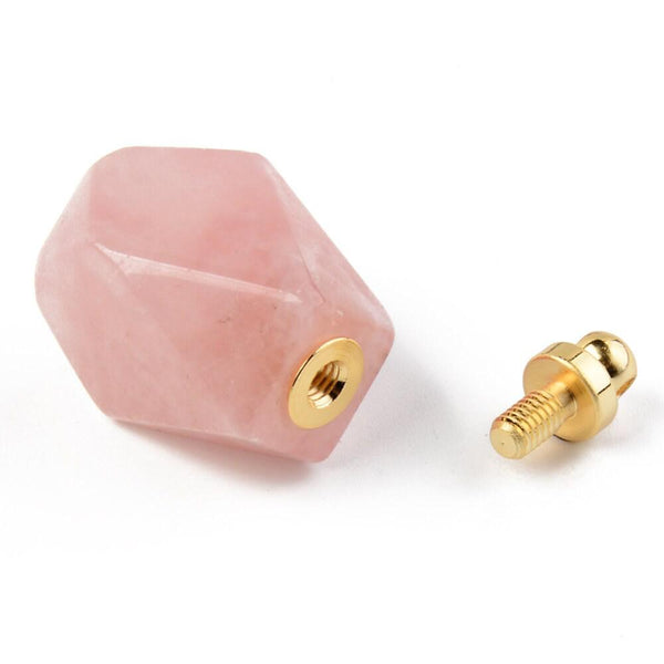 EP -Pendentif bouteille parfum pierre, pendentif pierre naturelle,33mm, x1 G3929