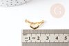 EP -Pendentif connecteur main coeur laiton doré 18K, création de bijoux doré,10,5mm, x1 G3833