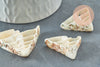 EP-Pendentif coquillage naturel triangle crème, fourniture créative, pendentif coquillage, création bijoux, coquillage bijou, x5 G3140