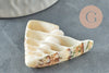EP-Pendentif coquillage naturel triangle crème, fourniture créative, pendentif coquillage, création bijoux, coquillage bijou, x5 G3140