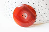 EP Pendentif donut cornaline naturelle 35mm, x1 (G3977)