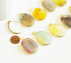 EP Pendentif doré agate colorée, fournitures créatives, pendentif pierre, support doré, création bijoux,agate,pierre naturelle,35-56mm-G2043