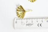 Pendentif feuille laiton,breloque laiton brut, bijou laiton,feuille Gingko, bijoux,pendentif laiton brut,les 2,30mm G0429