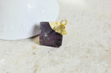 EP Pendentif fluorite,fluorite naturel, pierre brute, création bijoux, pendentif doré, creation bijoux, pierre naturelle, x1,G1516