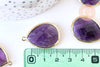 EP Pendentif goutte améthyste violette 19-20mm, x1 G5626