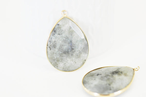EP Pendentif goutte labradorite,creation bijou, Pendentif bijoux,pendentif pierre, pierre naturelle,labradorite nature,création bijoux,45mm
