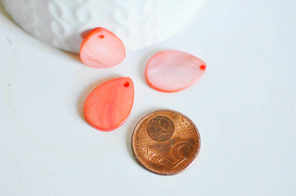 EP Pendentif goutte nacre rose naturelle 20mm,x 10-G1072