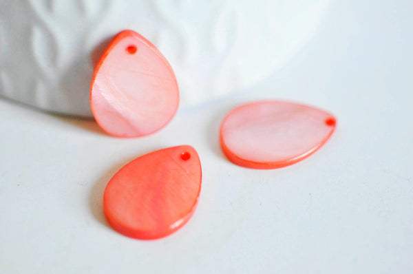 EP Pendentif goutte nacre rose naturelle 20mm,x 10-G1072