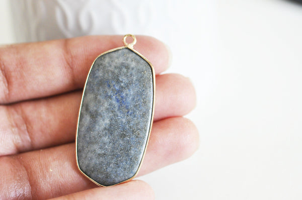 EP Pendentif hexagone lapis lazulis,Pendentif pour bijoux, pendentif pierre, pierre naturelle, pendentif bleu,lapis lazulis naturel,49mm,G2816