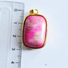 EP Pendentif jade rose doré dragon, fournitures créatives, pendentif pierre, support doré, création bijoux, pierre naturelle, 30mm-G879