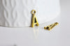 EP Pendentif lettre pour A doré, fourniture créative, alphabet,pendentif lettre alphabet,argent tibétain doré,création bijoux,x 10, 16mm